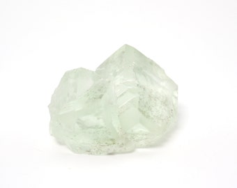 Green Fluorite crystal natural stone mineral specimen from Mexico - 32gm / 32mm x 34mm x 20mm (F90549)