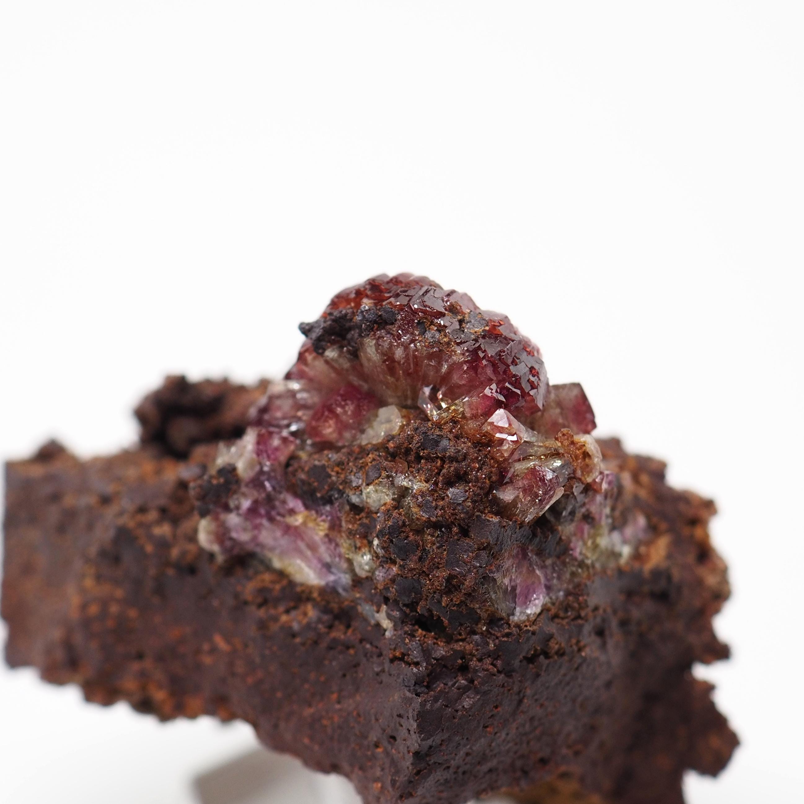 メキシコ、マピミのオフエラ鉱山産の母岩上のアダマイト（マンガノアン