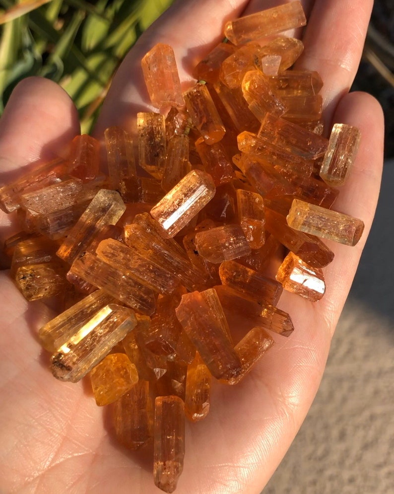 ONE Topaz crystal from Ouro Preto, Brazil choose your size imperial topaz orange natural crystals chosen at random image 2