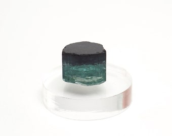 Blue Tourmaline crystal raw loose stone gem from Santa Rosa mine, Brazil - 1.8gm / 8.2mm x 10.3mm x 10.3mm (B9298)