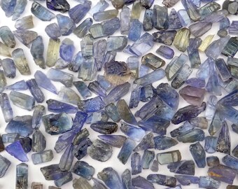 5ct Tanzanite crystals from Tanzania - appx 4pc / 5-10mm - natural raw stones parcel set lot