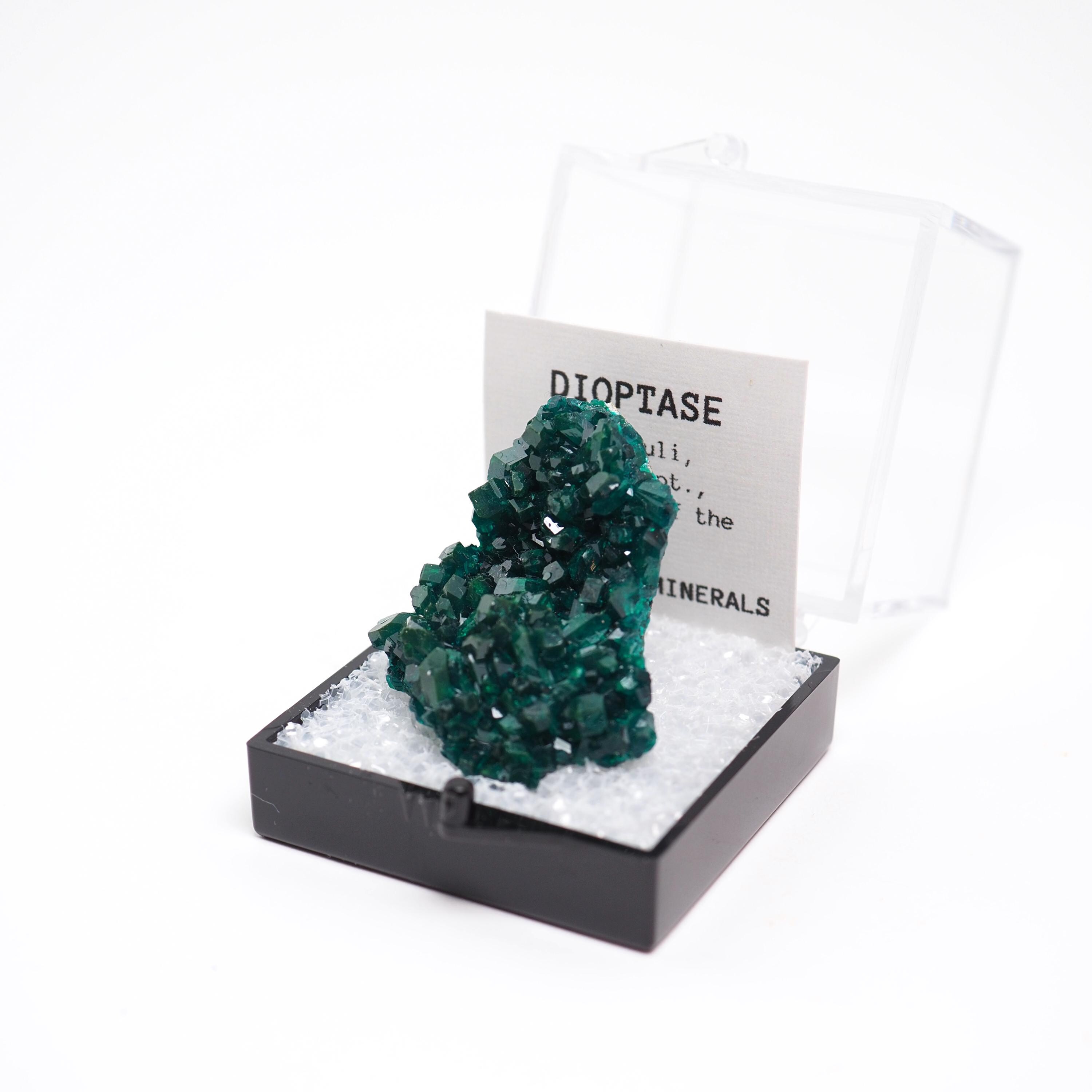 Dioptase Crystal Thumbnail Box Mineral Specimen - Etsy