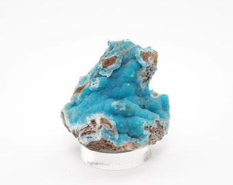 Hemimorphite blue natural stone from China - 22gm / 31mm x 29mm x 29mm mineral specimen (F90417) structure minerals