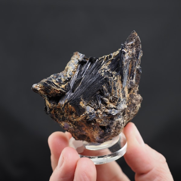 Vivianite proveniente da Rapid Creek, distretto minerario di Dawson, Yukon, Canada, campione minerale, struttura minerale (F50302-3)