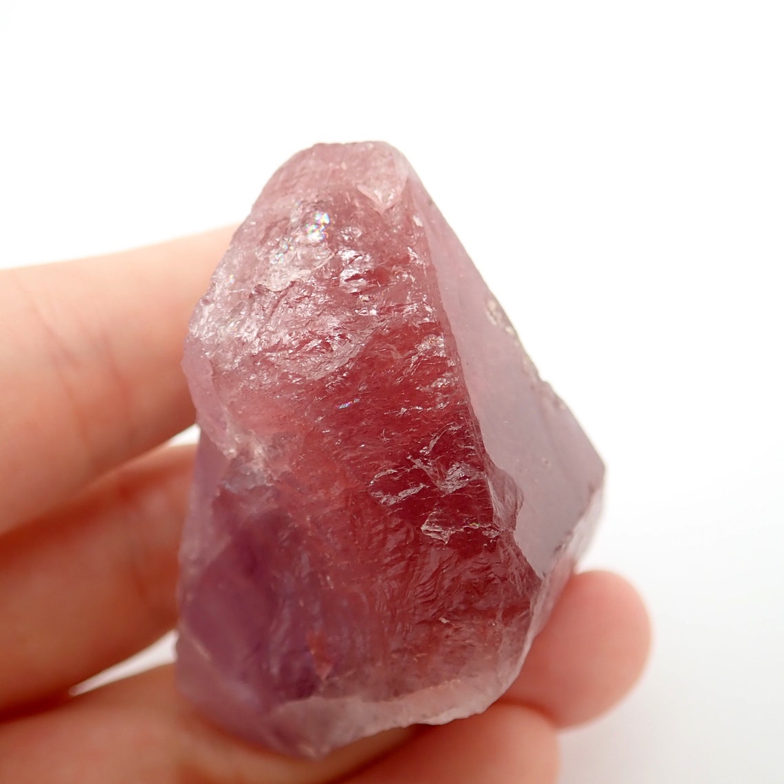 Strawberry Quartz crystal from Mexico 60gm / 53mm x 30mm x Etsy