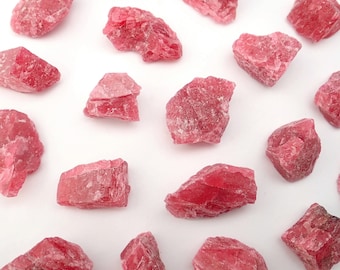 ONE Rhodonite raw stone from Brazil - select your size - pink natural rough stones