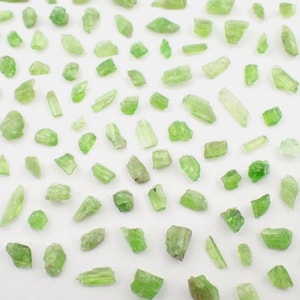 Raw Green Tremolite Stones: Tanzania Gemstone Crystals (5-8mm)