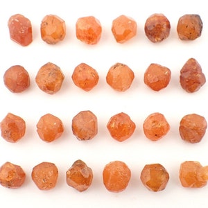 Orange Spessartine Garnet Raw Crystal Loliondo, Tanzania Natural Stone January Birthstone, Jewelry supply, Garnet Gift