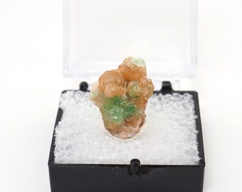 Grossular Garnet crystal cluster from Pakistan specimen perky box thumbnail stone - TN1026-23 - structure minerals