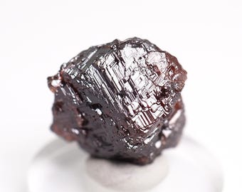 Raw Spessartine Garnet Crystal: Natural Red Stone from Brazil