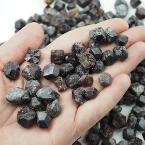 Garnet crystals and rough stones from Brazil - dark red raw natural crystal wholesale lot minerals