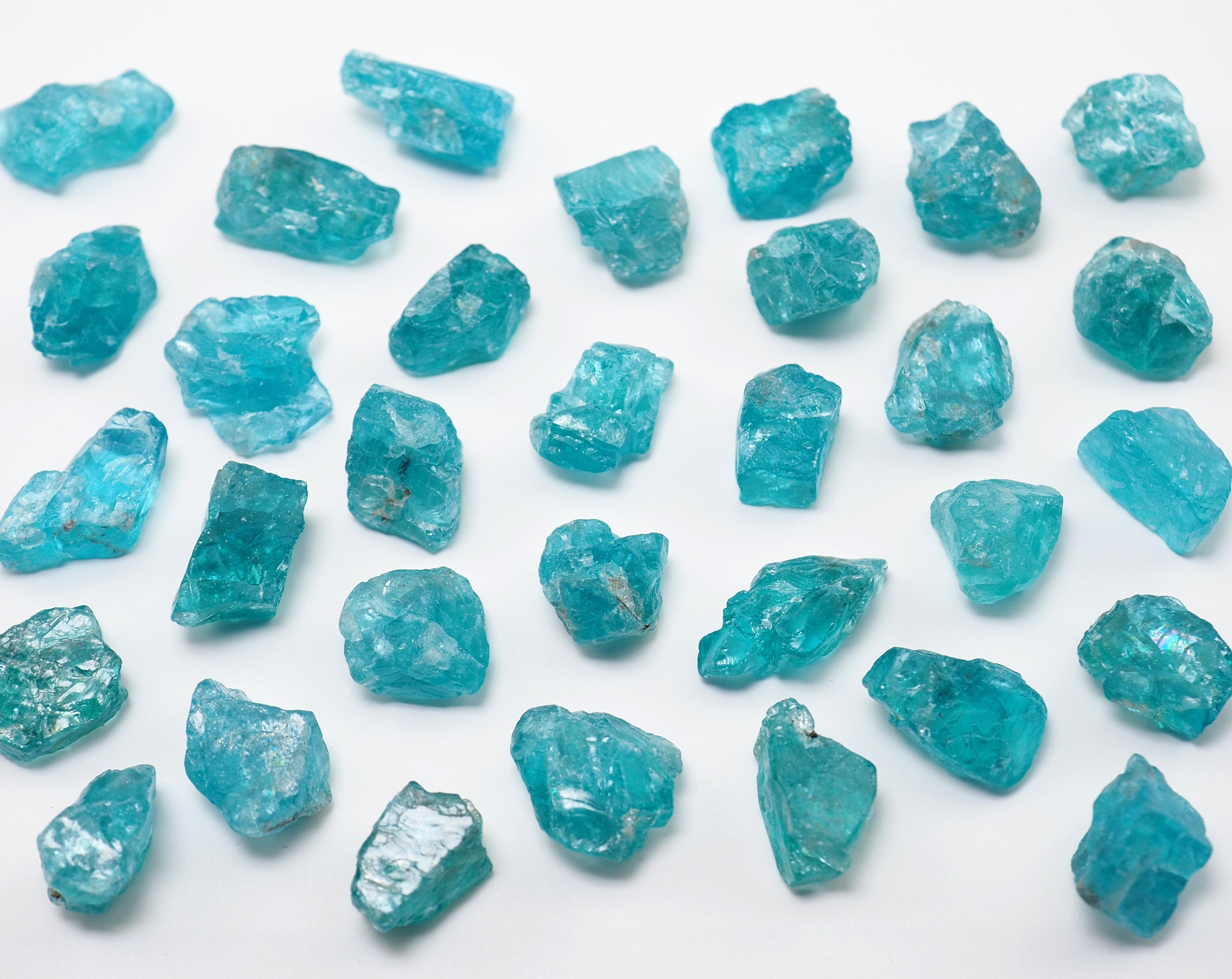 Blue Apatite Raw Stone Natural Rough Gem Crystal from Madagascar