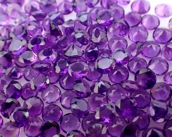 Amethyst gemstone from Uruguay - purple round natural stone