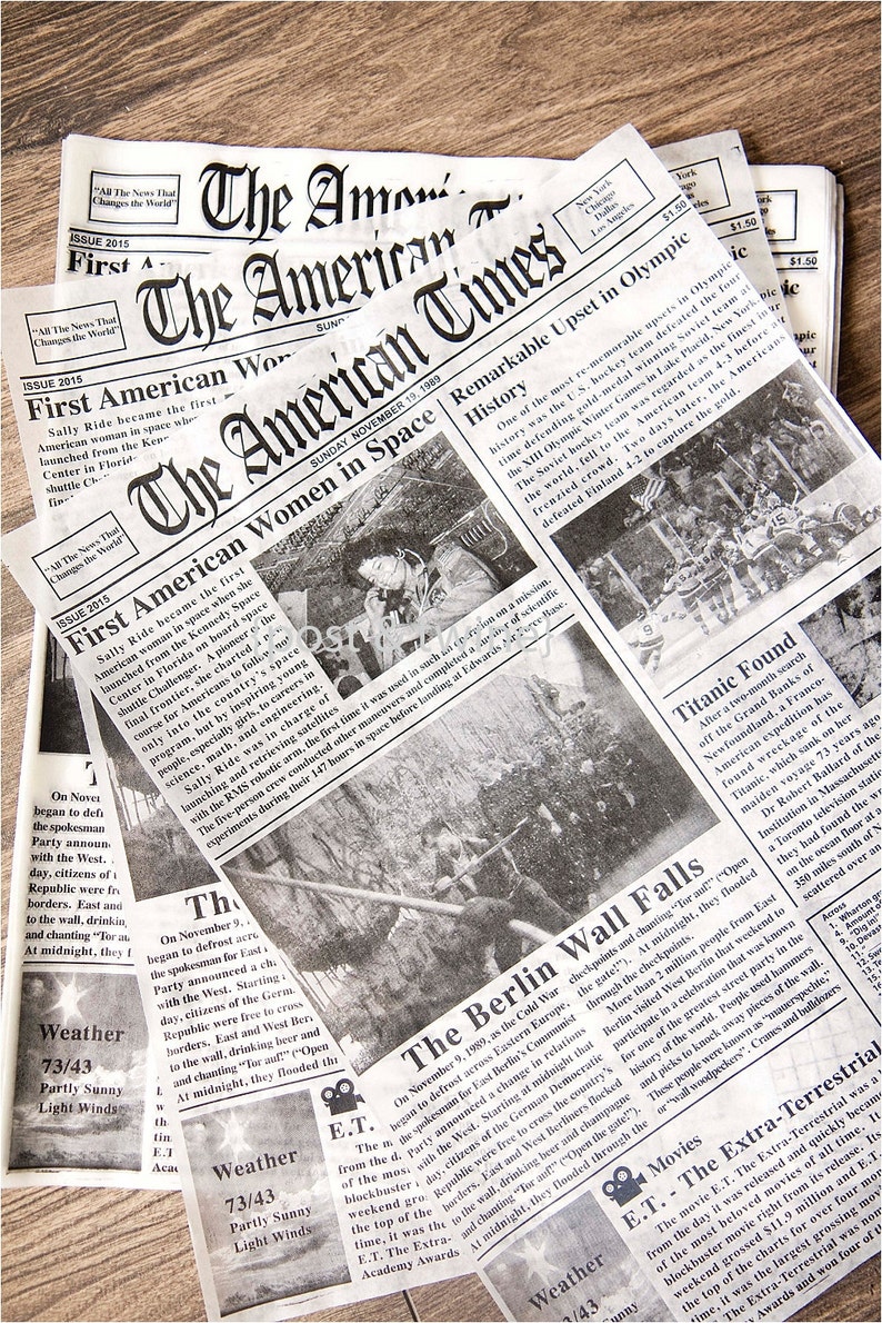 25 Sheets of Old Fashioned Newspaper Print Deli Wrap Paper | Etsy