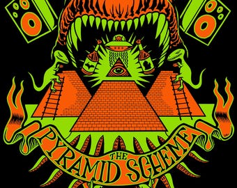 Pyramid Scheme T Rex Logo