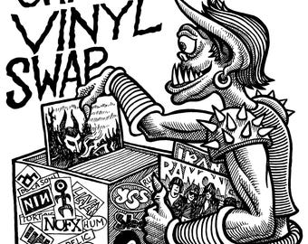 Grand Rapids Vinyl Swap T Shirt