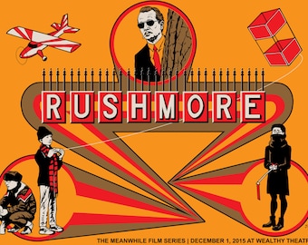 RUSHMORE Screen Printed Poster