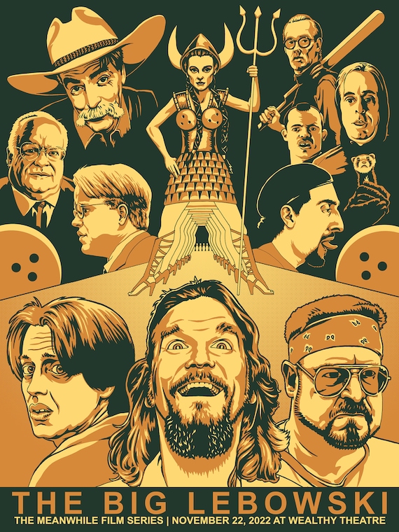 POSTER THE BIG LEBOWSKI avec les citations du film - Posters format POSTER THE BIG LEBOWSKI avec les citations du film - Posters format
