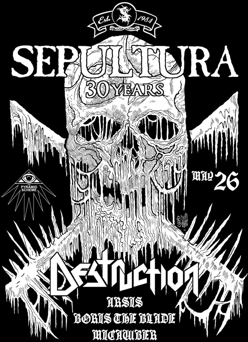 SEPULTURA Destruction Screen Printed Poster image 1