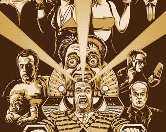 Total Recall Screen Printed Poster 18x24 Arnold Schwarzenegger