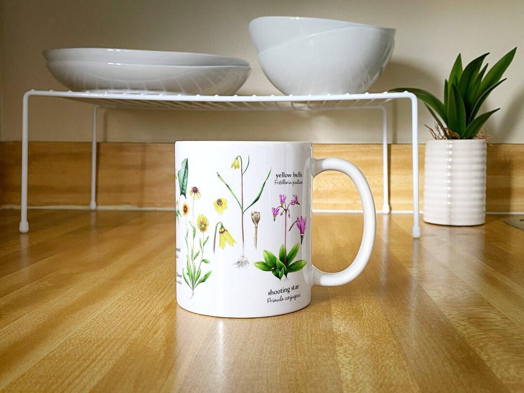 Wildflower Ceramic Mug - 11 or 15 Oz - Flower Mug - Botanical Mug ...