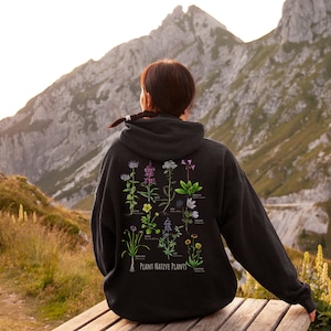 Plant Native Plants Zip Hoodie Sweatshirt
