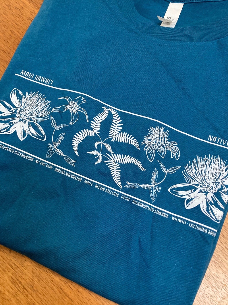 Native Hawaiian Plants T-Shirt: Support Maui Wildfire Recovery Fundraiser image 3