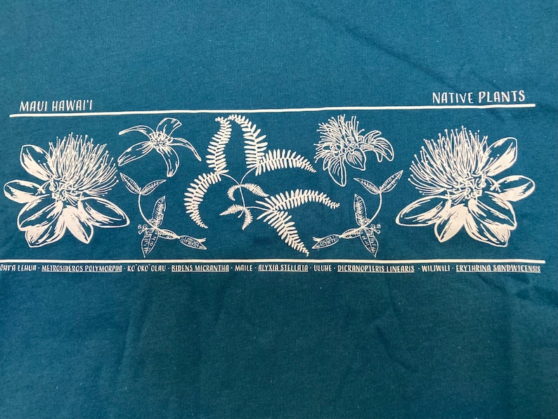 Native Hawaiian Plants T-Shirt: Support Maui Wildfire Recovery Fundraiser image 4