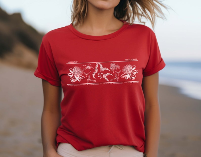 Native Hawaiian Plants T-Shirt: Support Maui Wildfire Recovery Fundraiser image 1