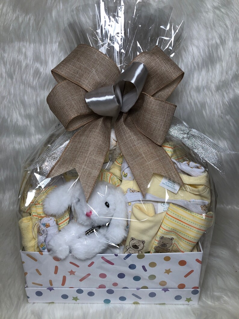 Gender Neutral Baby Gift Basket Gender Reveal Gift Gender Etsy
