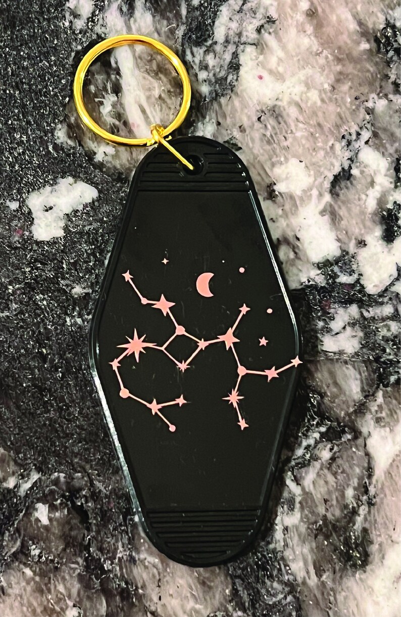 Your Zodiac Sign + Constellation Key Chain - Etsy