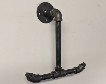 industrial black iron pipe axe wall hanger