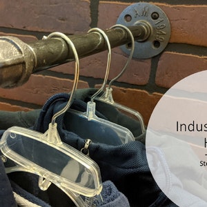 Industrial wall mounted clothes rack, Wall mounted clothes rail, Pipe rack, Garment rack, Clothes hanging rack, Hanging rail, Cloth rack