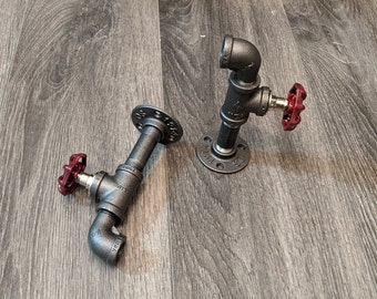 Coat Hook | Industrial Pipe Wall Hook | Clothes Rack | Industrial Faucet | Laundry Room Hanger | Pipe