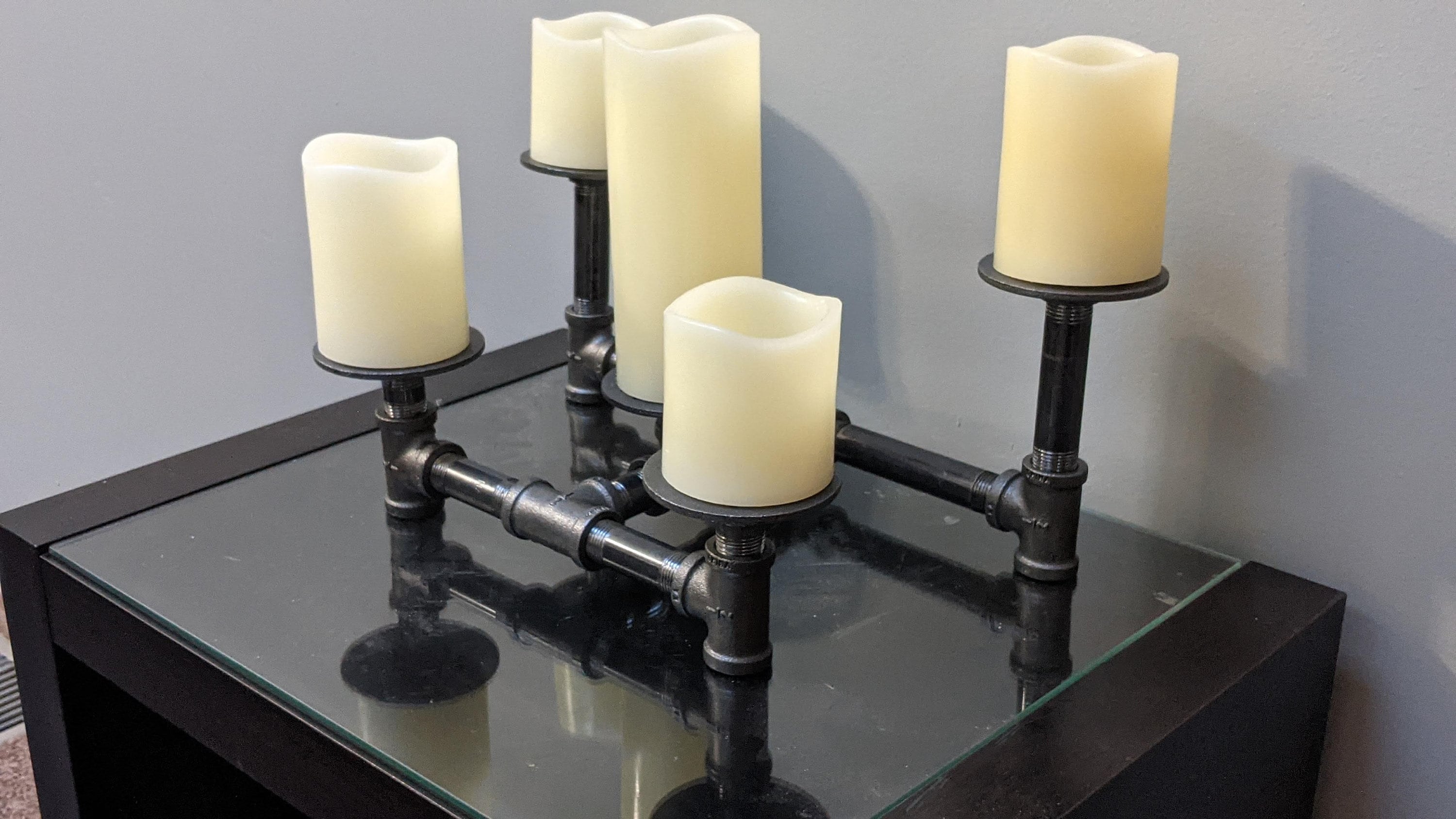 Industrial Pipe Candle Holders | Steampunk Industrial Modern | Rustic |  Steel Pipe | Pipe Decor - Etsy, image size:3000x1688