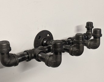 Industrial Pipe Wall Hook | Rustic Coat Hanger