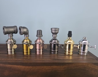 Industrial Pipe Lamp Socket Prewired 1/2" 120 - 250 volt steampunk lighting accessories lamp parts