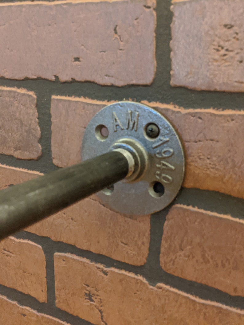 Laundry Room Hanger Pipe 34 |Coat Hook Metal Clothing Hook Industrial Pipe Wall Hook Clothes Rack