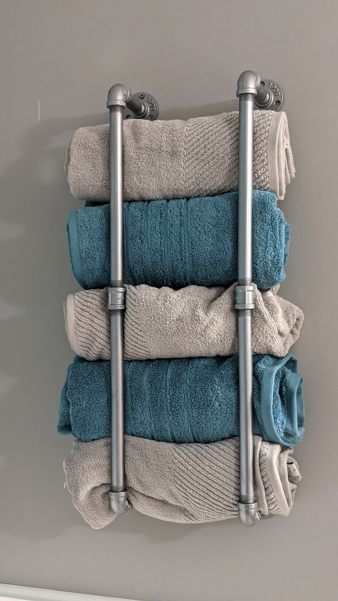 Industrial Pipe Wall Mounted Towel HolderSteampunk Towel Etsy