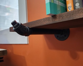 Industrial Decor Industrial Pipe Shelves industrial Pipe shelf brackets