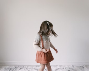 The Suspender Skirt Knitting Pattern for Baby and toddler girls