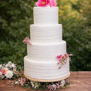 Fake Wedding Cake – Faux Four-Tier Display Cake for Brides, Events, Stylists & Photo Shoots