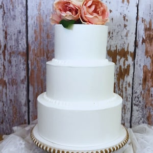 Fake Wedding Cake 3 Tier, Faux Tiered Cake Display, Photo Prop, Fake Food, Cake Centerpiece