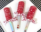 Fake Cake Pops, Christmas Tiered Tray Decor, Candycane Decor, Fake Food, Photo Prop, Holiday Decoration