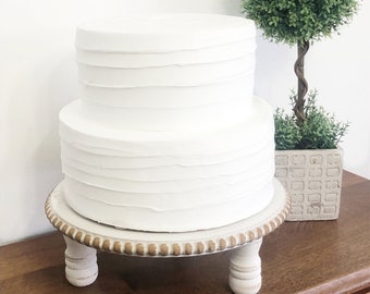 2 Tier Fake Wedding Cake, Faux Cake for Wedding Display, Photo Prop, Home Staging Prop, Engagement Prop