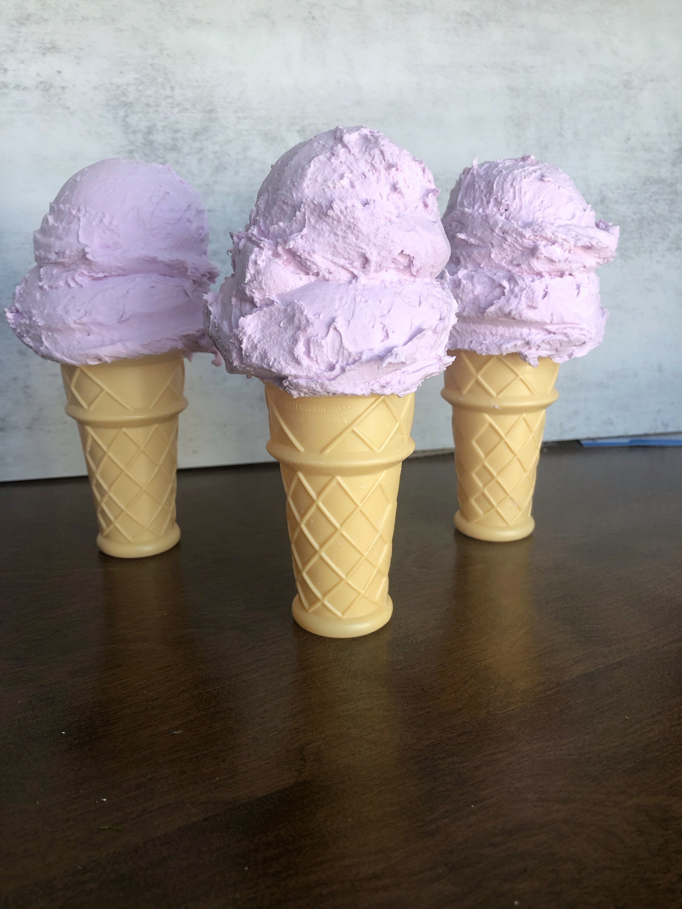 Fake Ice Cream Cone Fake Food Tiered Tray Decor Faux Food Prop, Photo Prop, Ice Cream Decor