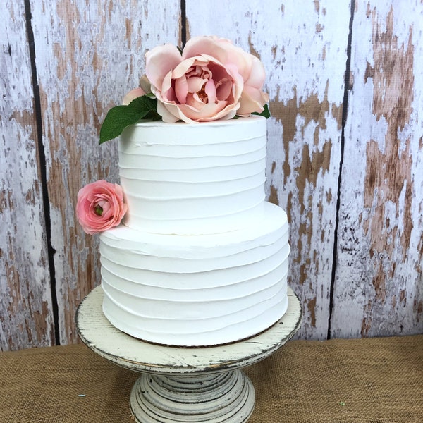 Fake Wedding Cake, Faux Tiered Cake Display, Photo Prop, Fake Food, Cake Centerpiece