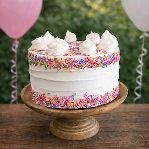 Birthday Fake Cake Fake Food 8 Inch Round Faux Cake Cake Display Food Photo Prop Kitchen Decor Cake Dummy