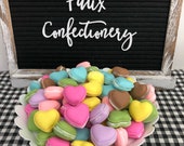 Fake Heart Macaron, Macaron Cabochon, Heart Cabochon, Valentine Cookies
