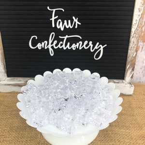 Fake Ice Cubes, 18mm Ice, Fake Ice Drinks, Bar Props, Pretend Ice, Realistic Ice